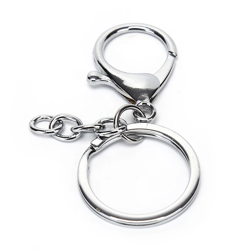 Застежка-карабин для ключей Классическая Поворотная Серебристая цепочка сделай