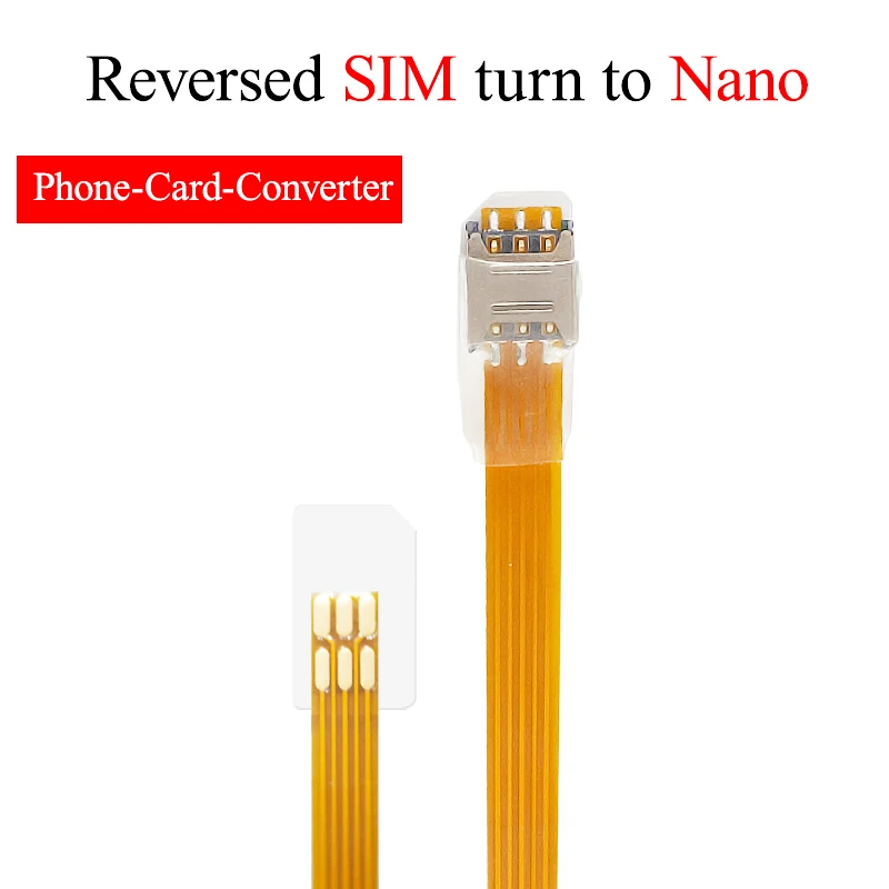 Sim-карта обратного поворота в слот для Nano карты удлинитель внешняя линия конвертер адаптер прозрачное открытое устройство Универсальный
