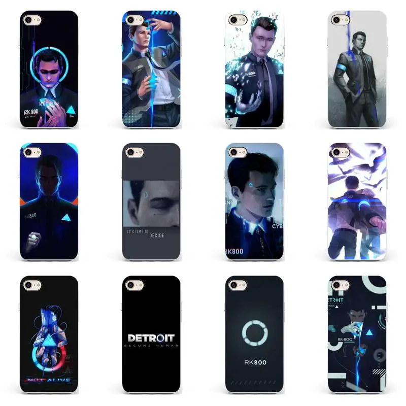 

Detroit Become Human Phone Case Candy Color for iPhone 6 6S 7 8 11 12 XS X SE 2020 XR mini pro Plus MAX mobile bags Funda Coque
