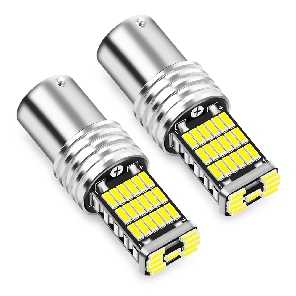 2pcs BA15S 1156 P21W W16W T15 LED Canbus Car Reverse Lights for BMW E46 E60 E90 E91 E92 E36 E39 E87 Z4 F30 F20 F10 X5 E53 E70 | Автомобили