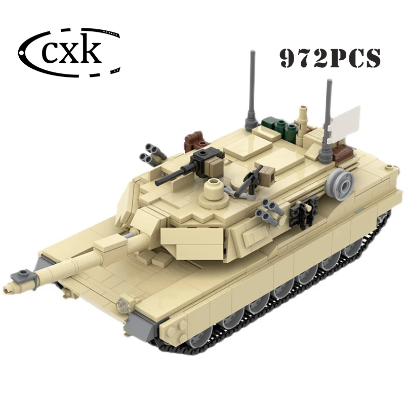 

Высокотехнологичный Военная серия MOC-36237 M1A2 Abrams Танк строительные блоки войны оружие кирпичи развивающие игрушки для детей, подарки для дет...