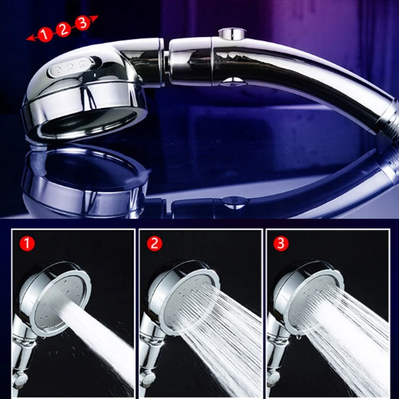 

Bathroom shower head adjustable spray shower head high pressure water saving bathroom negative ion filter shower SPA nozzle