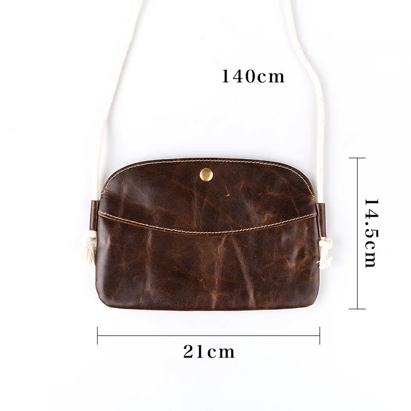 Сумка через плечо AETOO женская летняя из натуральной кожи в стиле ретро мобильный