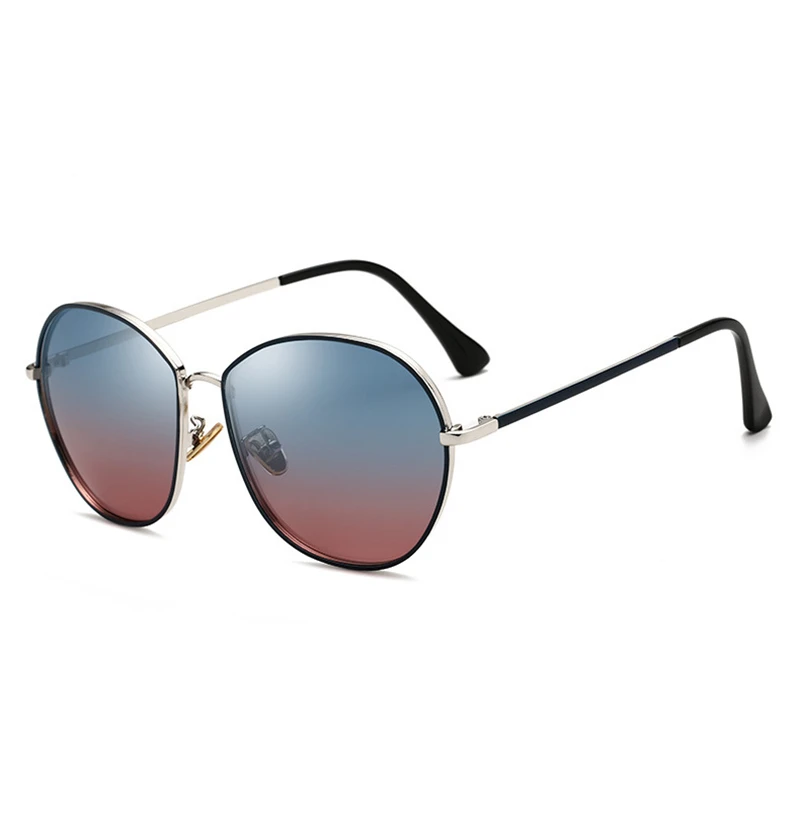 Новые женские поляризованные солнцезащитные очки с металлической оправой в