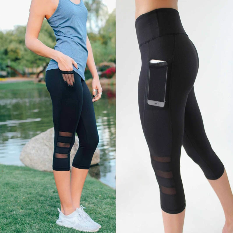 Женские леггинсы в стиле пэчворк черные капри женские сексуальные спортивные