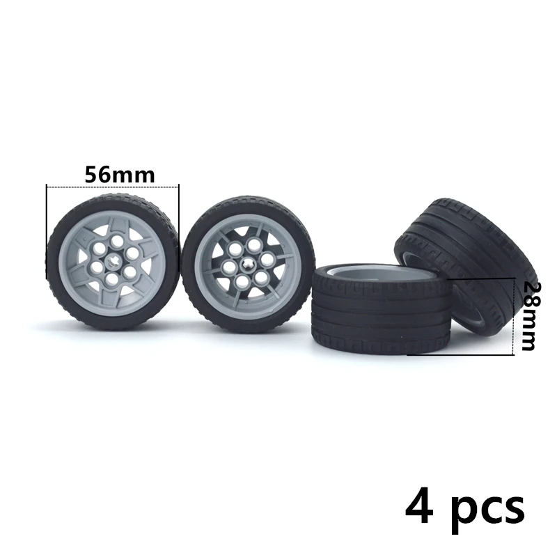 

2-4pcs Technical Tire Wheel Hub DIY Bricks Car Truck 44309 92402 32019+86652 Construction building blocks Compatible Tech Parts