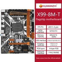 huananzhi x99 8m t computer motherboard supports ddr3 dual channel desktop memory intel lga 2011 v3 motherboard