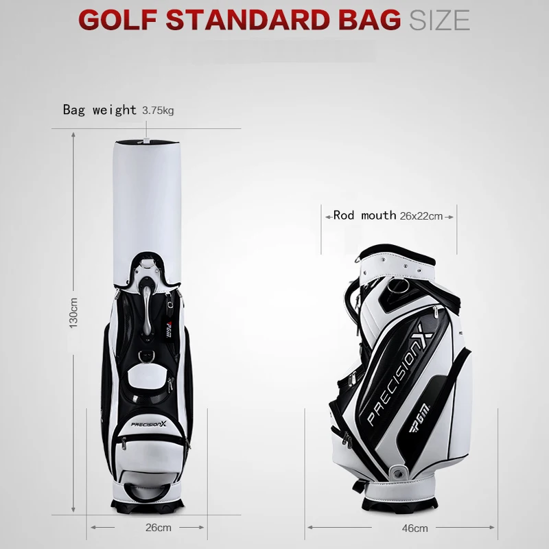 PGM Golf Unisex Sports Cart Package Standard Men Bag 92CM Professional Ball Staff Cover Bag Snake Lines Waterproof Holds 14 Club