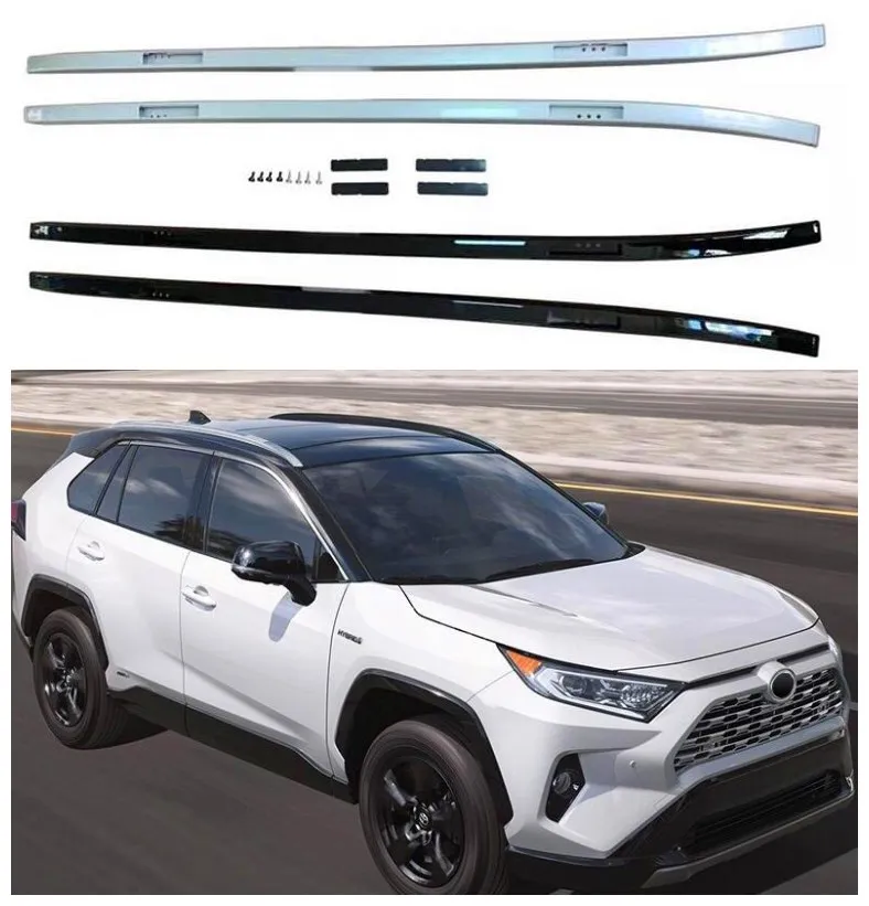 

High quality Aluminum alloy Roof Racks Luggage Rack Fits For Toyota Rav4 2013 2014 2015 2016 2017 2018 2019 2020