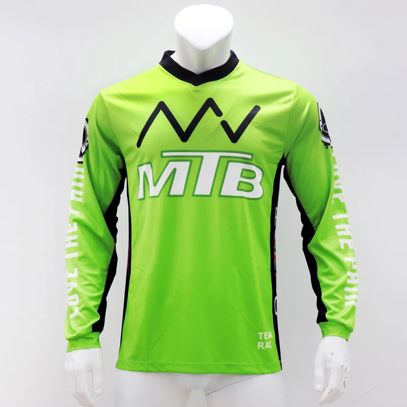 Мотокросса футболка одежда с длинным рукавом Топ дышащие велосипедные Ретро MTB
