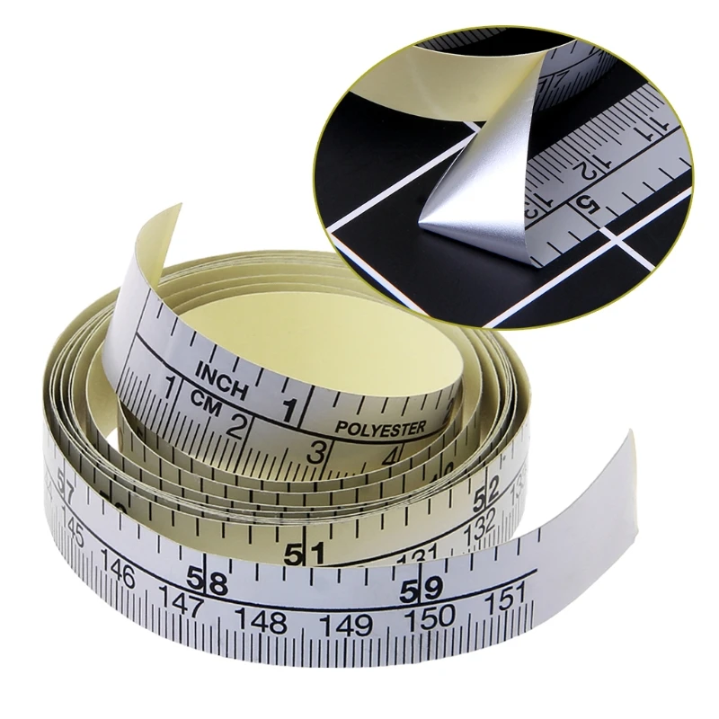 

F3KA 151cm Self Adhesive Metric Measure Tape Vinyl Ruler For Sewing Machine Sticker