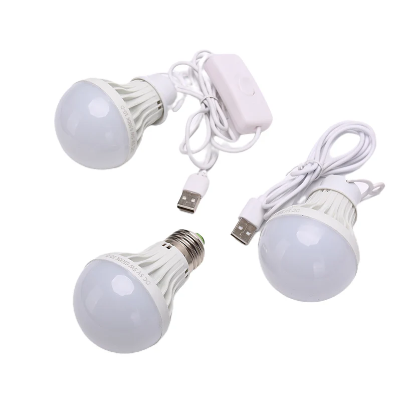 

3 Style Portable Lantern Camping Lights USB Bulb Power Bank Camping 5V 5W White LED Lamps