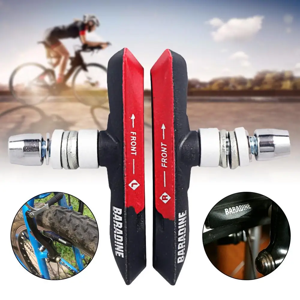 

1 Pair Mountain Road Bicycle 73 mm V-Type Brake Pads Mechanical Linear Pull Dual Composite Durable Cycling Parts