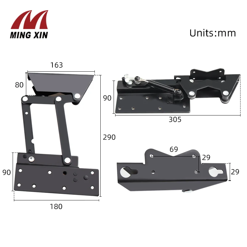 2 шт. петли для складных столов гидравлический раза Поднимите Топ механизм