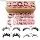 Visofree оптовая продажа 3D норковые ресницы популярный макияж Накладные ресницы ручной работы полная полоса норковые ресницы без жестокости норковые ресницы