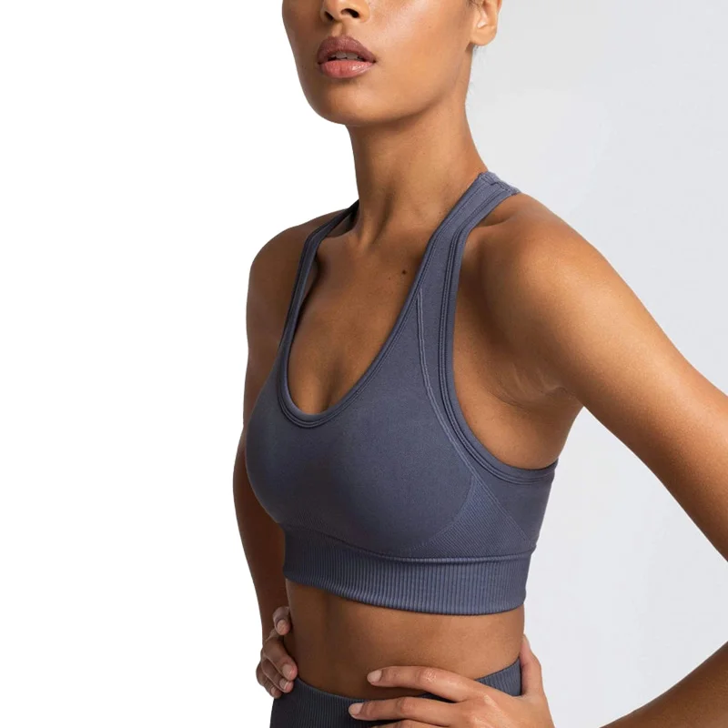 Спортивная одежда бесшовный Женский комплект для йоги трикотажная