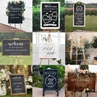 Свадебный знак, декор Добро пожаловать в свадьбу, индивидуальное имя, настенная роспись, свадебные настенные наклейки сделай сам HY9986