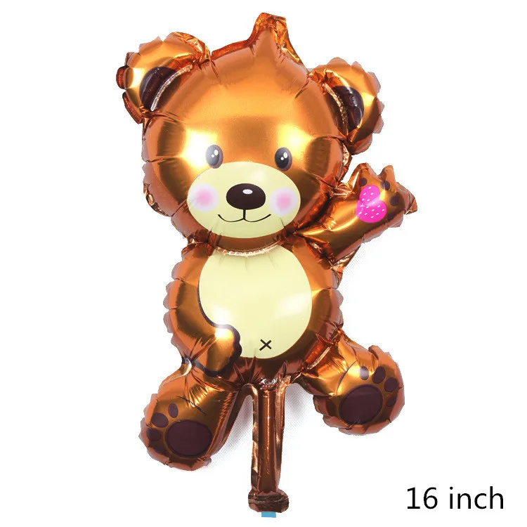 small bear Мультяшный воздушный шар из фольги в виде животного, панды, лисы, слона, бабочки, динозавра, гелиевые шары для детей, украшения для дня рождения, подарок - Цвет: small bear