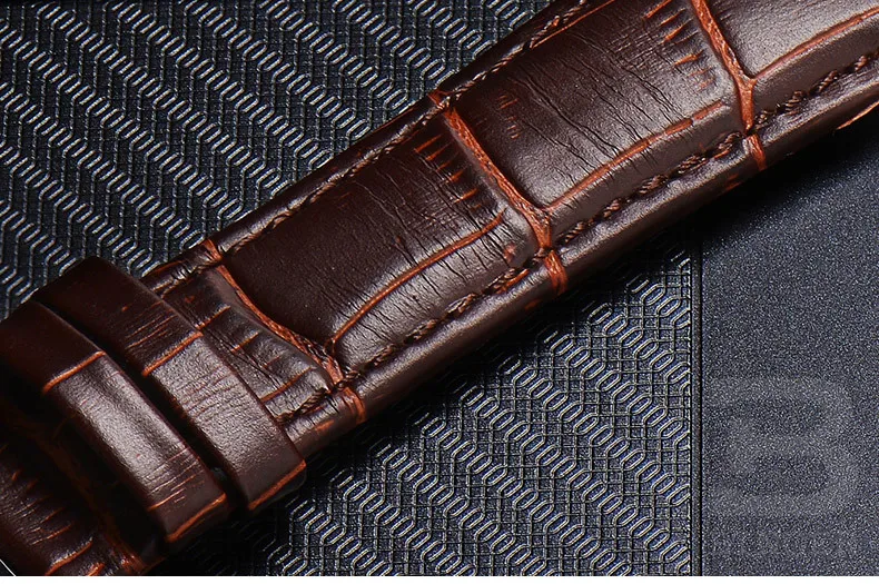 Швейцарские мужские часы, люксовый бренд, наручные часы, BINGER, 18K золото, кварцевые часы с кожаным ремешком, водонепроницаемые часы, BG-0389-6