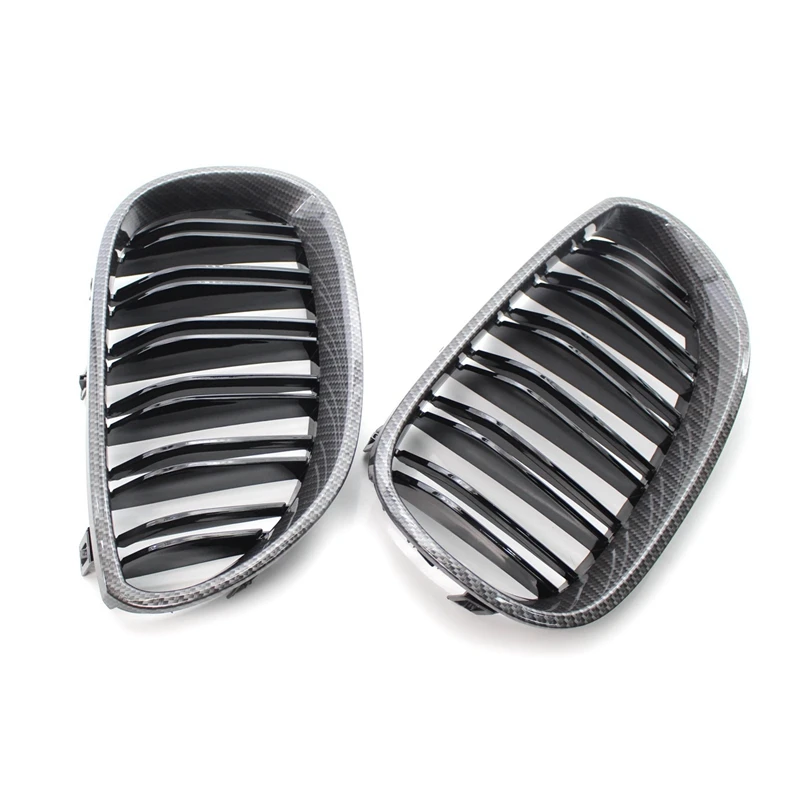 

2 Set Car Accessories: 1 Set Front Hood Kidney Grille & 1 Set Front Bumper Kidney Grille Double Slat Front Mesh Grill