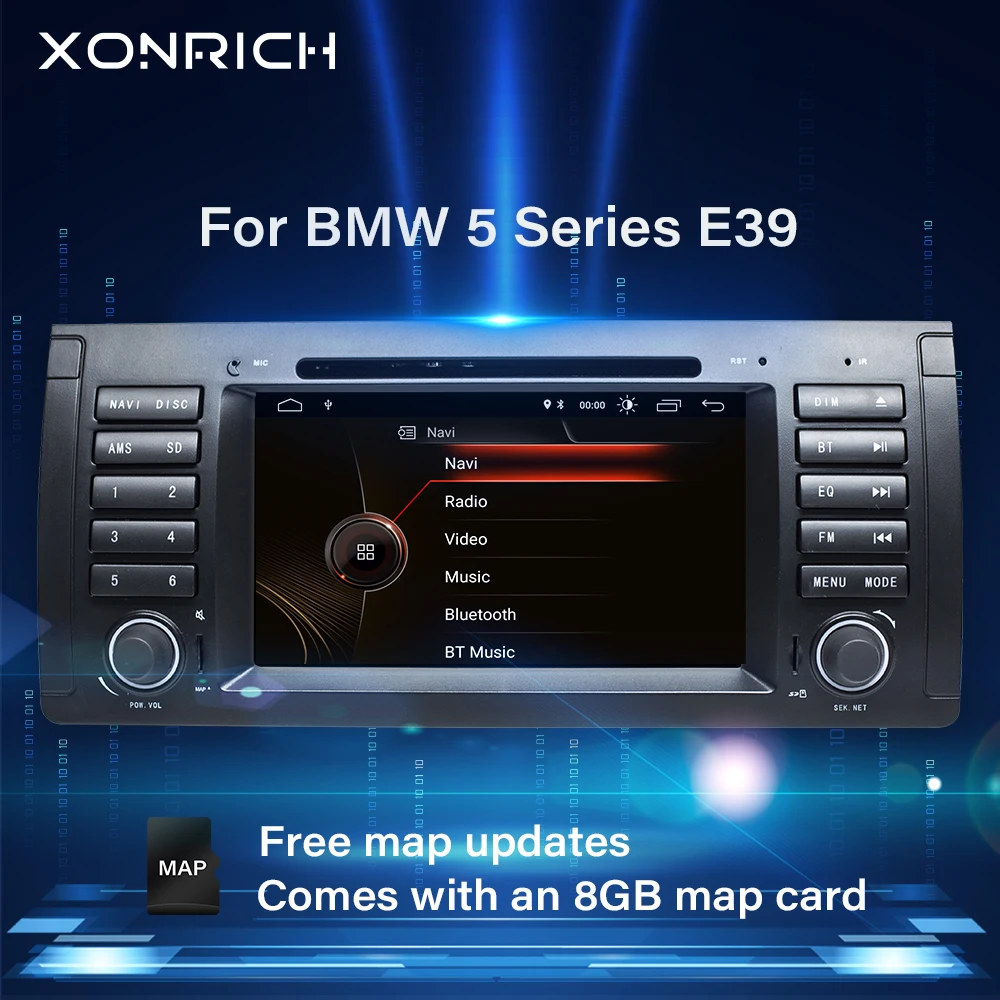 Xonrich 1 Din автомобильный DVD Multimeida плеер для BMW E39 M5 X5 E53 2002 2004 2005 аудио GPS Навигация