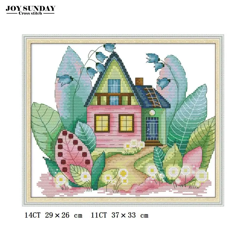 cross stitch-F996 Joy Sunday Magic cabin комбинированная схема вышивки крестом ткань аида холст вышивка DMC набор Счетный крест сшитая рукоделие - Цвет: cross stitch-F996