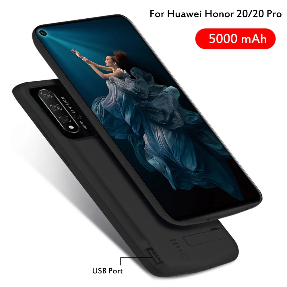 Чехол с аккумулятором 5000 мАч для Huawei Honor 20 Pro чехол питанием 20/20 зарядным