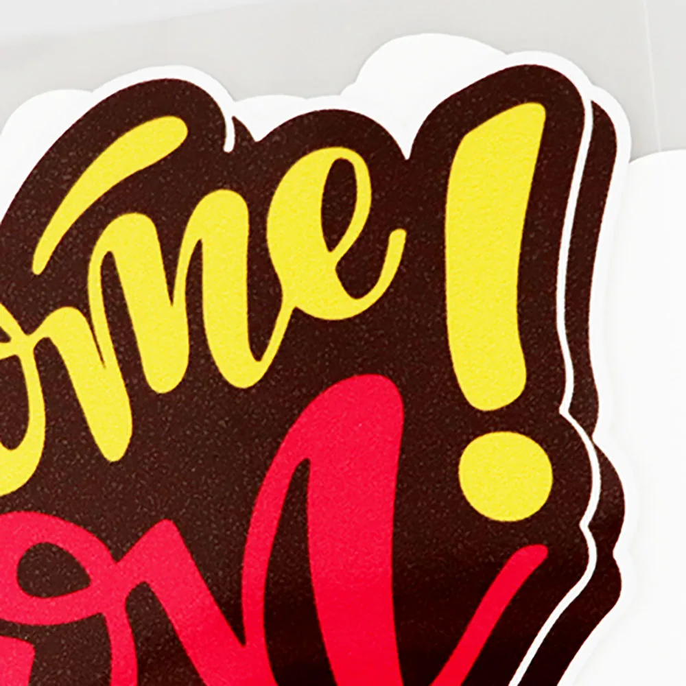 

YJZT 13.6CM12.8CM Car Sticker Come On! Accessories PVC Decal 11C-0067