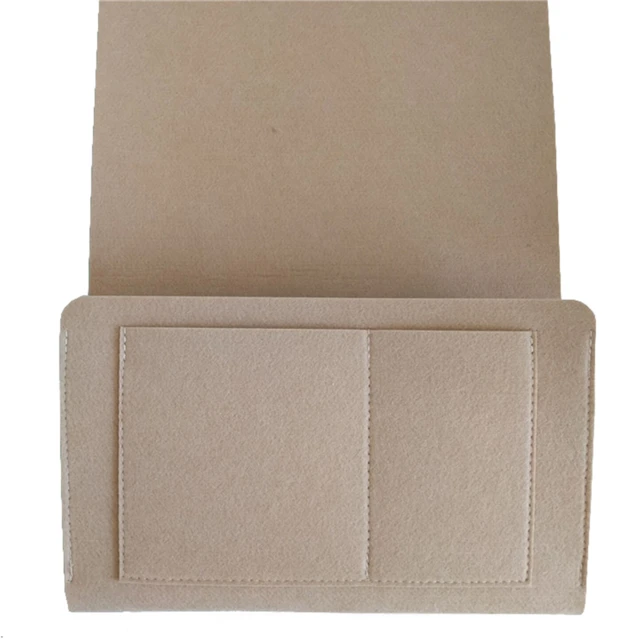 Light Khaki 1 шт. прикроватная сумка для хранения, органайзер, войлочная кровать, диван, Боковая Сумка, пульт дистанционного управления, висячая прикроватная сумка для хранения дивана, держатель для кровати, карманы - Цвет: Light Khaki
