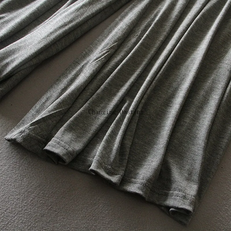 Женские свободные брюки большого размера из модала однотонные с прямой талией |