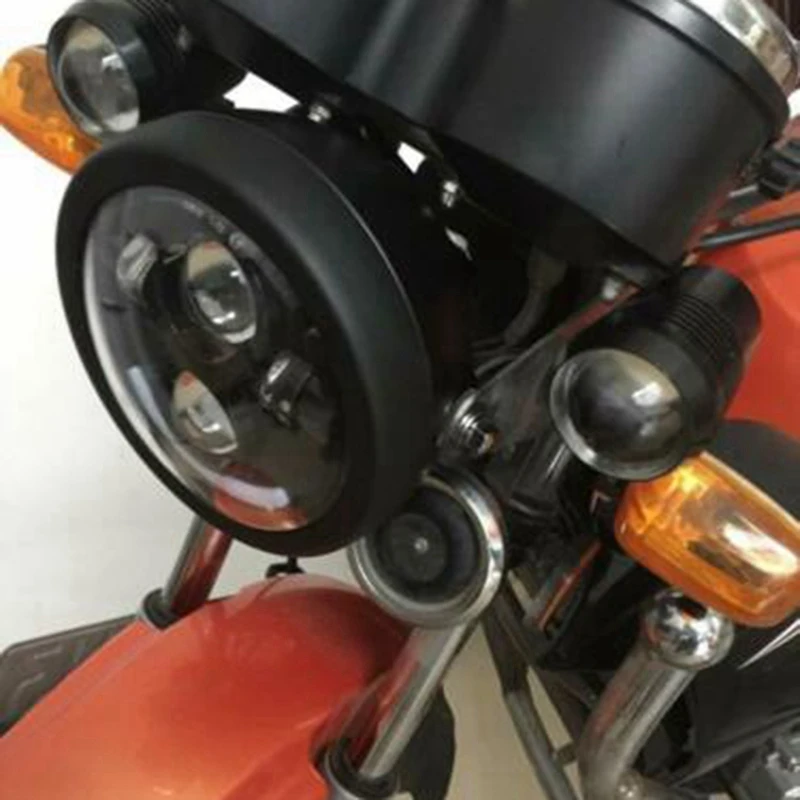 

5.75 Inch Headlight Lamp Housing, Universal Motorcycle Headlight Lampshade with Mounting Bracket