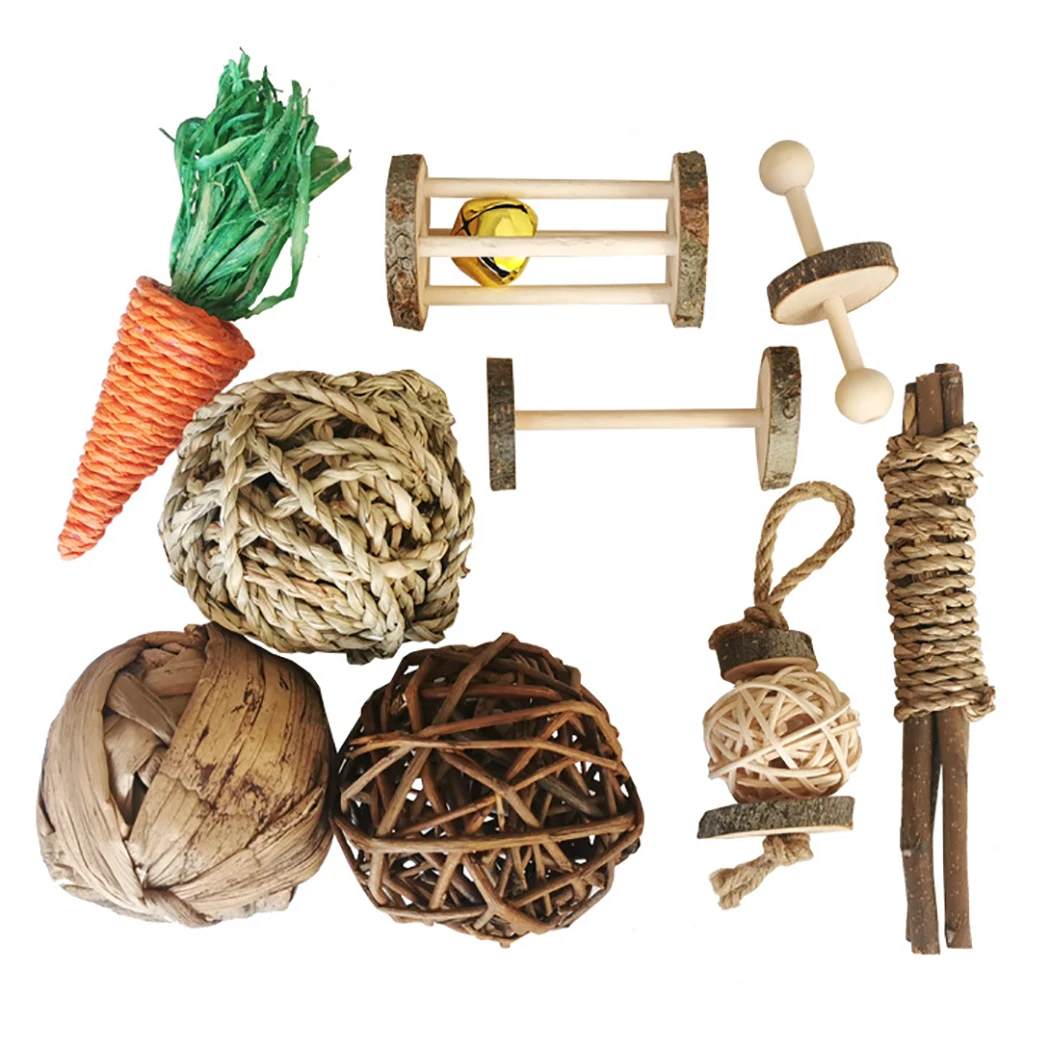 

Hamster Rabbit Chew Toys Wooden Bite Proof Guinea Pig Biting Toys For Tooth Cleaning Radish Molar Toys Pet Supplies