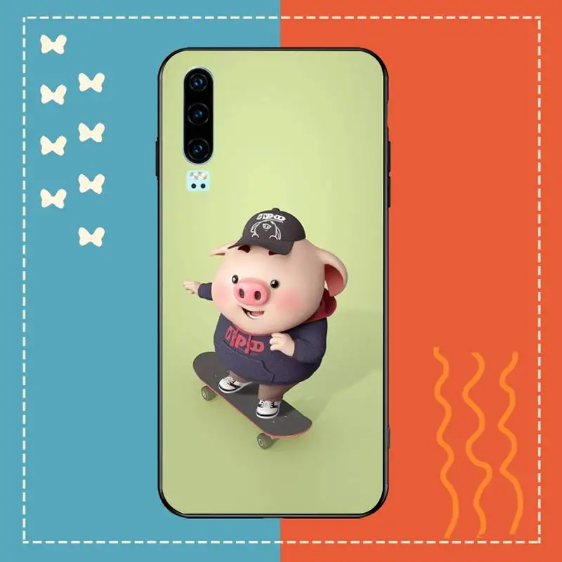 Роскошный Уникальный дизайнерский чехол для телефона PENGHUWAN Pig little fart Huawei P30 P20 P10 P9