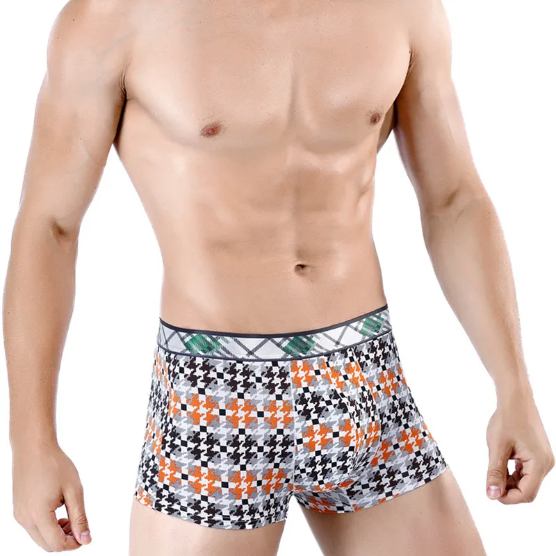 Сексуальное мужское нижнее белье, шелковые боксеры, шорты, Cueca masculina, с принтом, дышащие трусы, ropa interior hombre размера плюс L-3XL