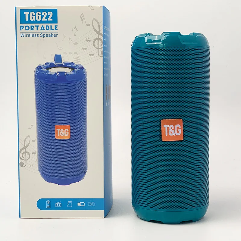 

T&G TG622 New Metal Portable Wireless Speakers Bluetooth Speaker Bass Column Waterproof Outdoor USB TF Subwoofer Loudspeaker