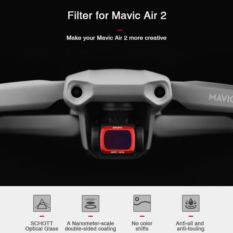Набор фильтров для DJI Mavic Air 2 Drone аксессуары UV CPL ND4 8 16 32 оптический стеклянный