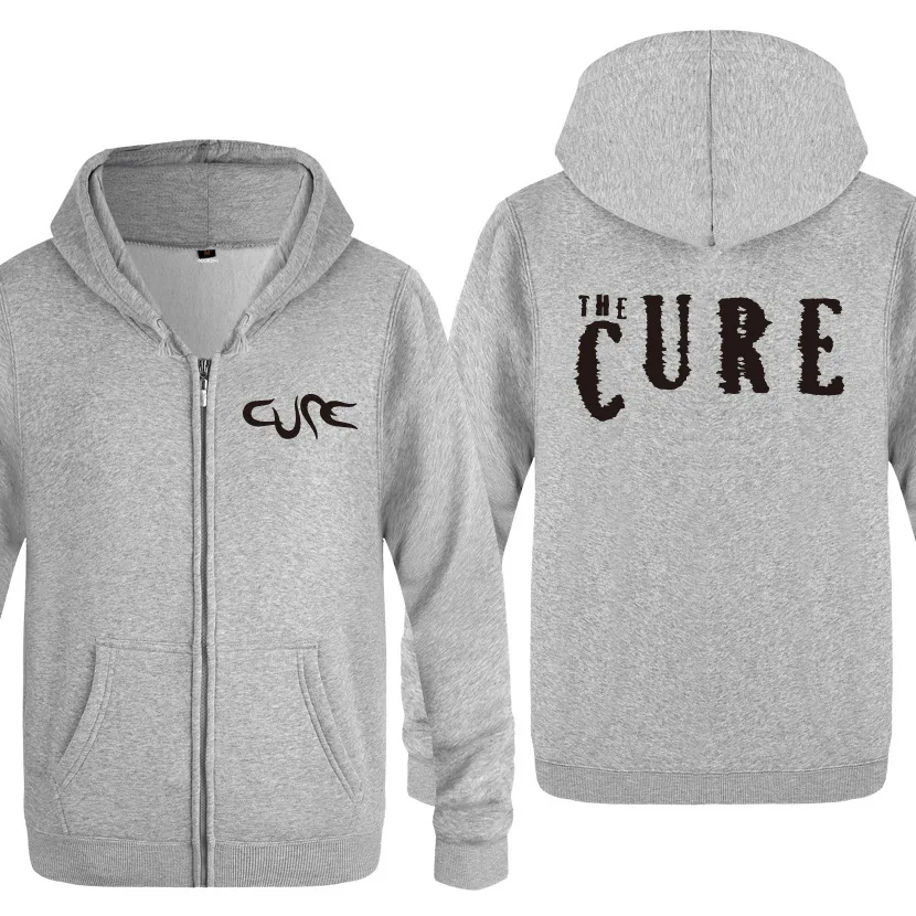 

Мужская флисовая толстовка The Cure Rock, куртка на молнии с капюшоном и длинным рукавом, зимняя уличная одежда в стиле хип-хоп
