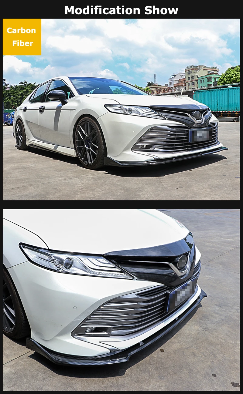 Для Toyota восемь поколения Camry передний бампер губы ABS автомобильный бампер внешние протекторы