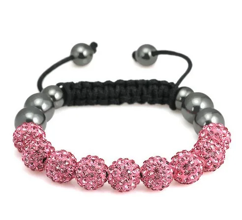 

rt45ot Handmade Micro Pave Disco10mm Ball Bead High Quality Micro Pave Bracelet jewelry crystal