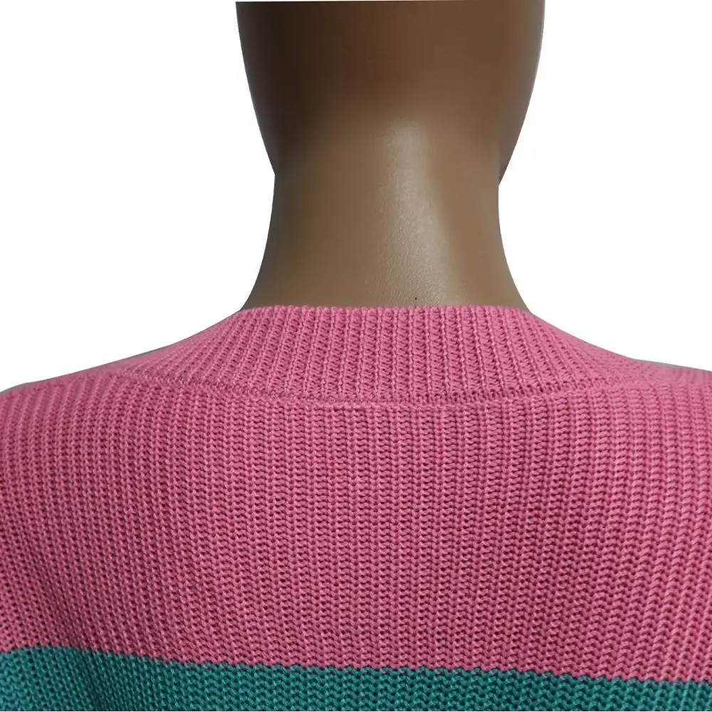 Женский мягкий джемпер с v-образным вырезом вязаный длинным рукавом цветной