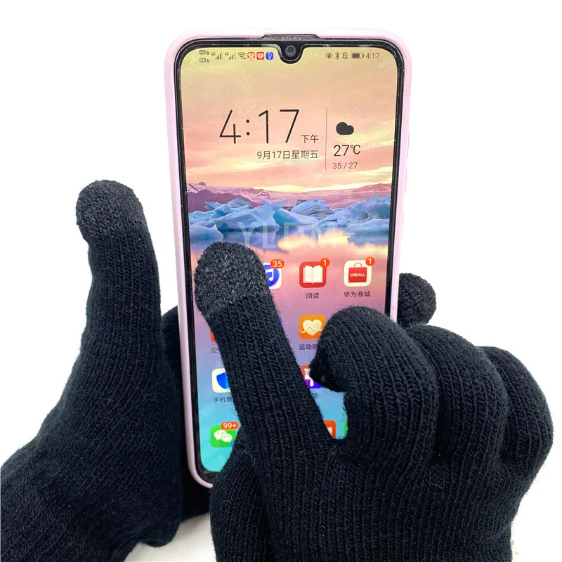 New Super Mario Game Knitted Gloves Black Woolen Teenager Men's Women's Fall Winter Warm Cartoon Touch Screen Ski | Аксессуары