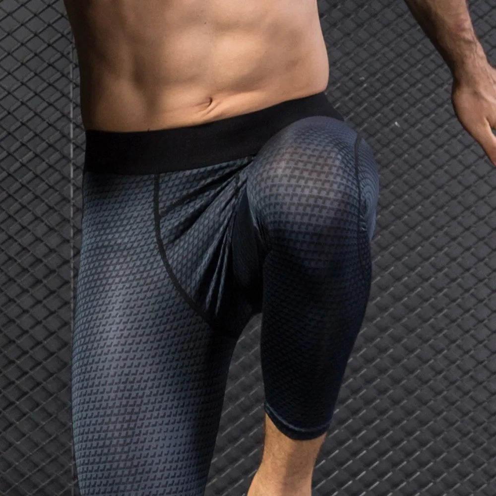 Спортивные брюки для мужчин с 3D принтом семиминутные спортзала узкие бега