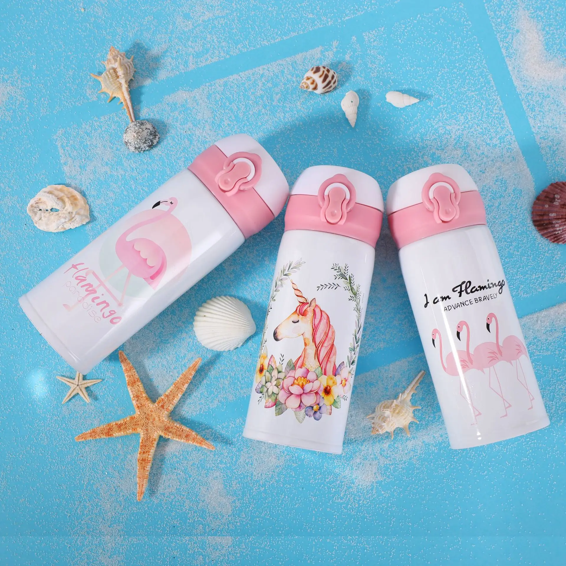 Портативный автомобильный термос с фламинго 350 мл 500 | Дом и сад