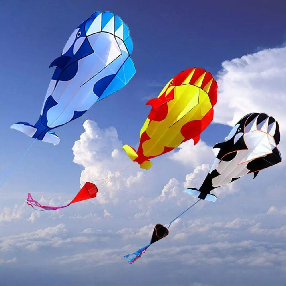 

Professional Power 3D Cartoon Whale Software Kite / Animal Kites Single Line With String Good Flying Dropshipping
