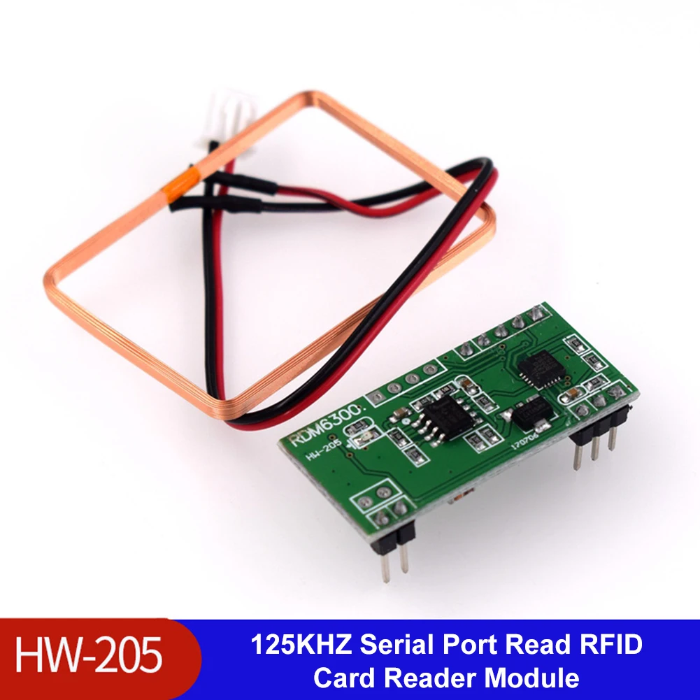 

Идентификационный модуль для ключей RFID, 125 кГц, 5 в постоянного тока, Беспроводной Модуль RDM6300 для идентификационной Карты для считывания дву...
