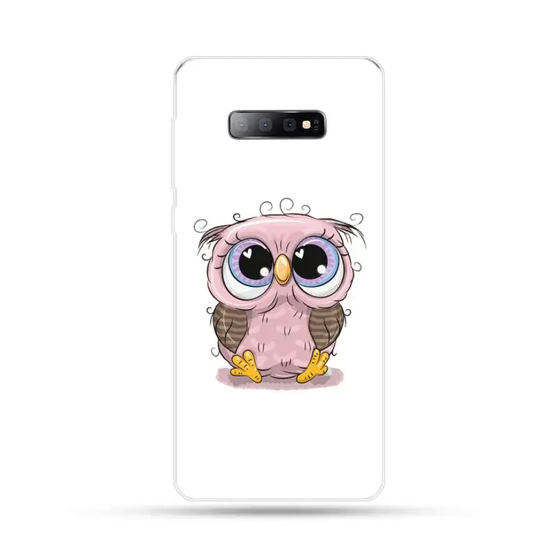 

Cute cartoon Owl lover Phone Case For Samsung Galaxy S5 S6 S7 S8 S9 S10 S10e S20 edge plus lite cover funda coque