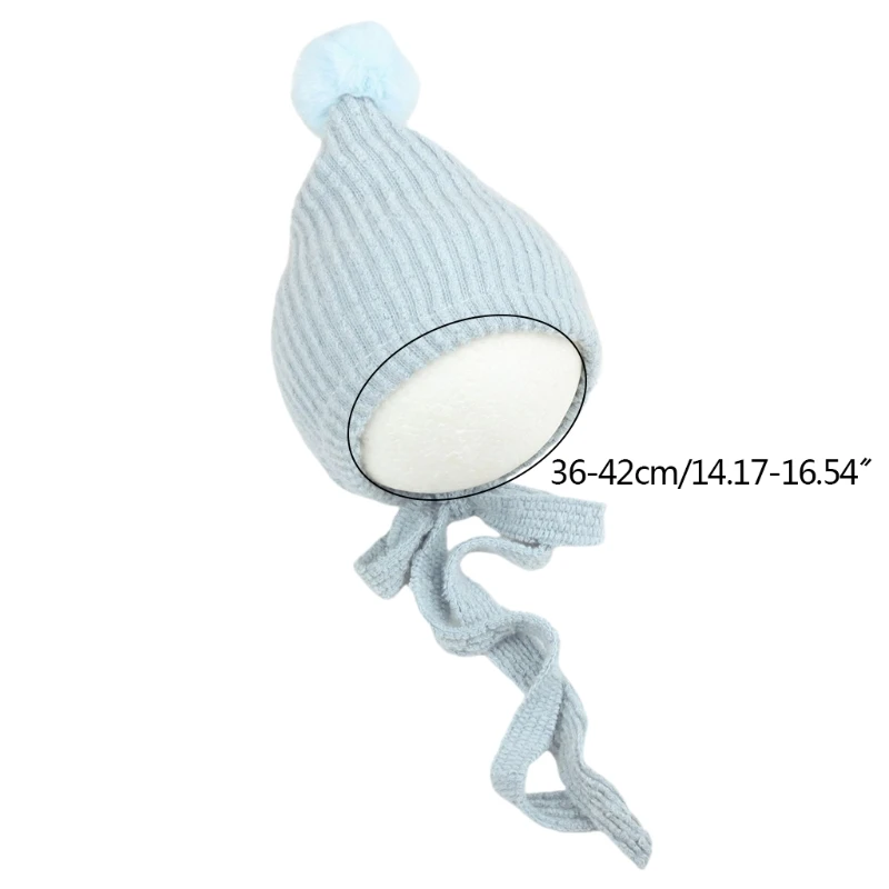 

Baby Knitted Hair ball Hat Newborn Photography Props Infants Beanies Cap