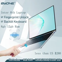 byone fingerprint uniock laptops celeron 4115 laptop 10th 12g ram 512g ssd windows 10pro computer portable thin laptop 15 6 inch