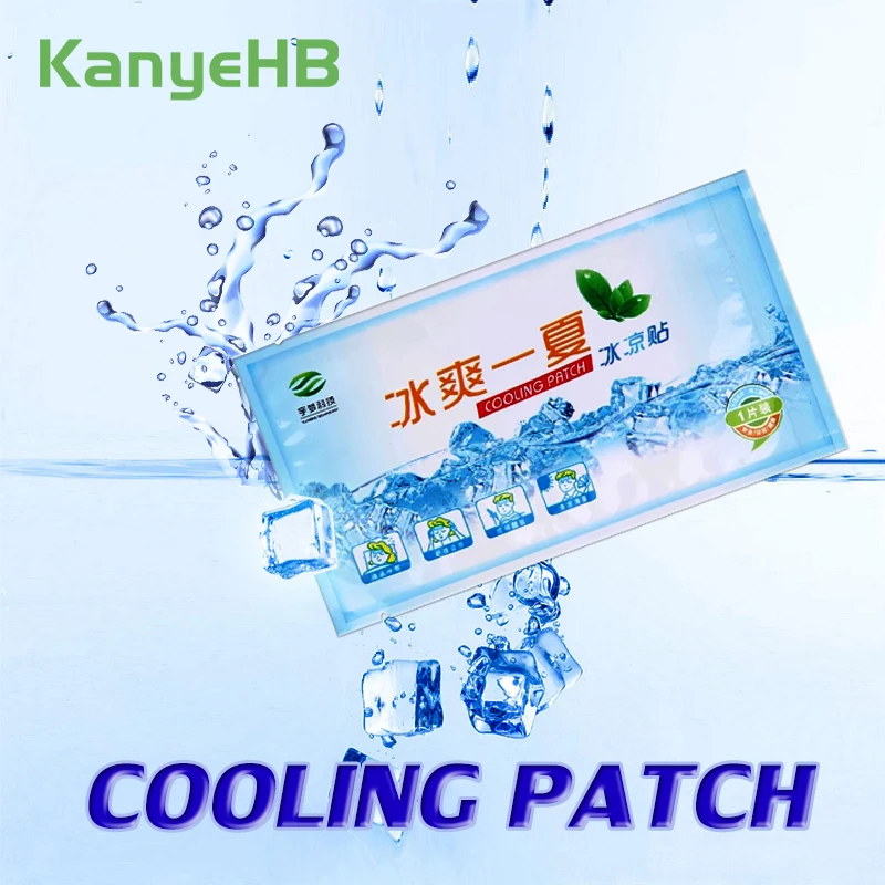 

5bags Cooling Patches Fever Down Medical Plaster Lower Temperature Ice Gel Polymer Hydrogel Migraine Headache Patch Pad A206
