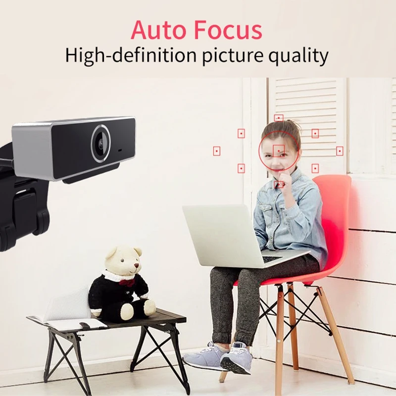 

1080P HD Webcam Mini Computer Pc Web Camera Anti-Peeping Rotatable Webcam for Live Broadcast Video Conference Work